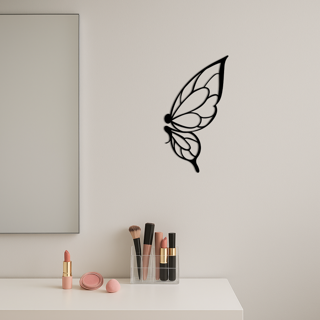 Pink Butterfly Wing Metal Wall Art – Elegant Nature-Inspired Decor - KAFGP003 - Tampa Home & Garden Store