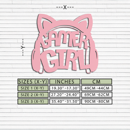 Pink Gamer Girl Metal Wall Art – Playful Gaming Headset Design - KAFGP010 - Tampa Home & Garden Store