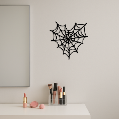 Pink Heart Spider Web Metal Wall Art – Gothic Romantic Decor - KAFGP018 - Tampa Home & Garden Store