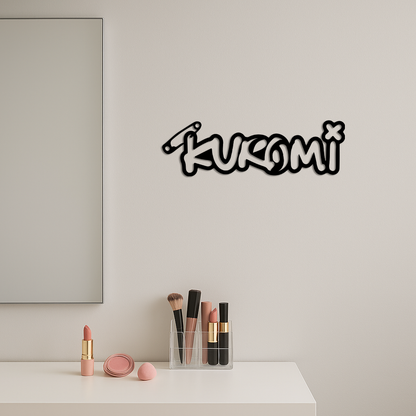 Pink Kuromi Metal Wall Art – Playful Character Typography Decor - KAFGP012 - Tampa Home & Garden Store