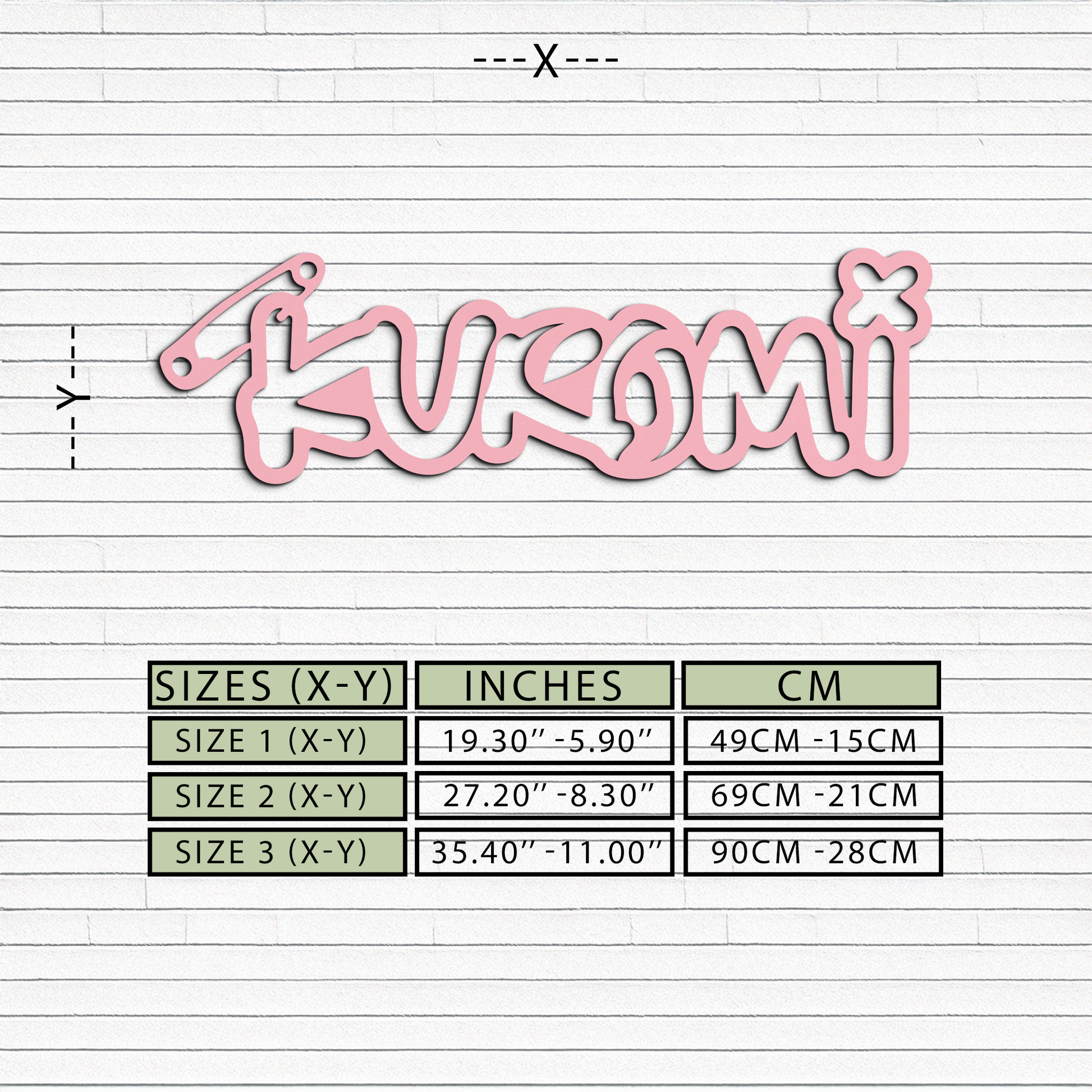 Pink Kuromi Metal Wall Art – Playful Character Typography Decor - KAFGP012 - Tampa Home & Garden Store