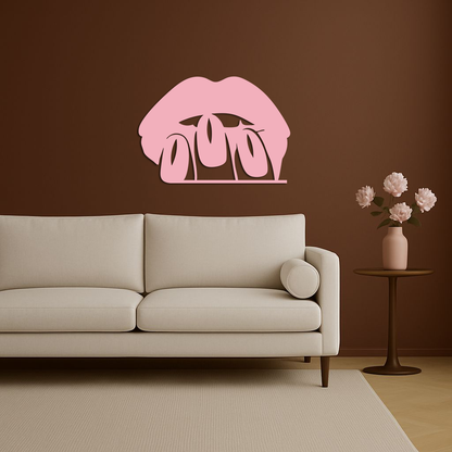 Pink Lips Metal Wall Art – Modern Glam Lip Design - KAFGP153 - Tampa Home & Garden Store