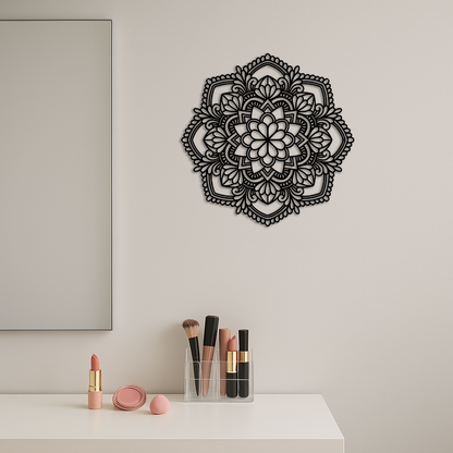 Pink Mandala Metal Wall Art – Intricate Bohemian Design - KAFGP016 - Tampa Home & Garden Store