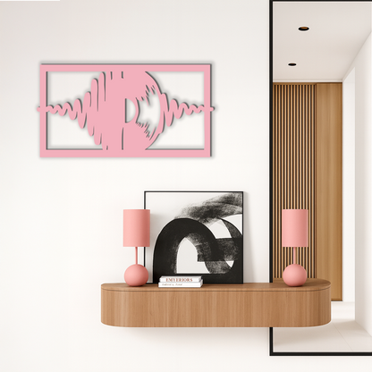 Pink Vinyl Record Soundwave Metal Wall Art – Music Inspired Modern Decor - KAFGP157 - Tampa Home & Garden Store