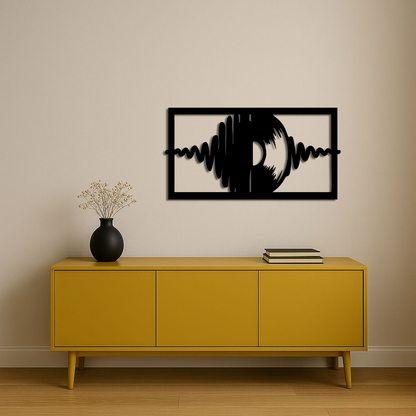 Pink Vinyl Record Soundwave Metal Wall Art – Music Inspired Modern Decor - KAFGP157 - Tampa Home & Garden Store