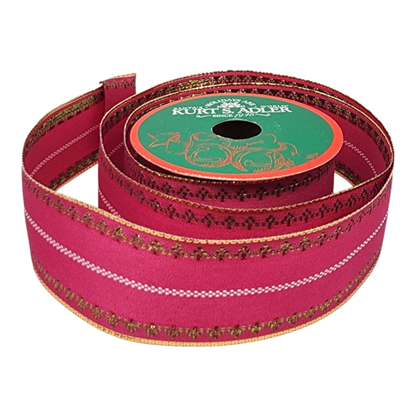 Pink With Gold Edge Ribbon - 1.5" x 10 Yards - Tampa Home & Garden Store