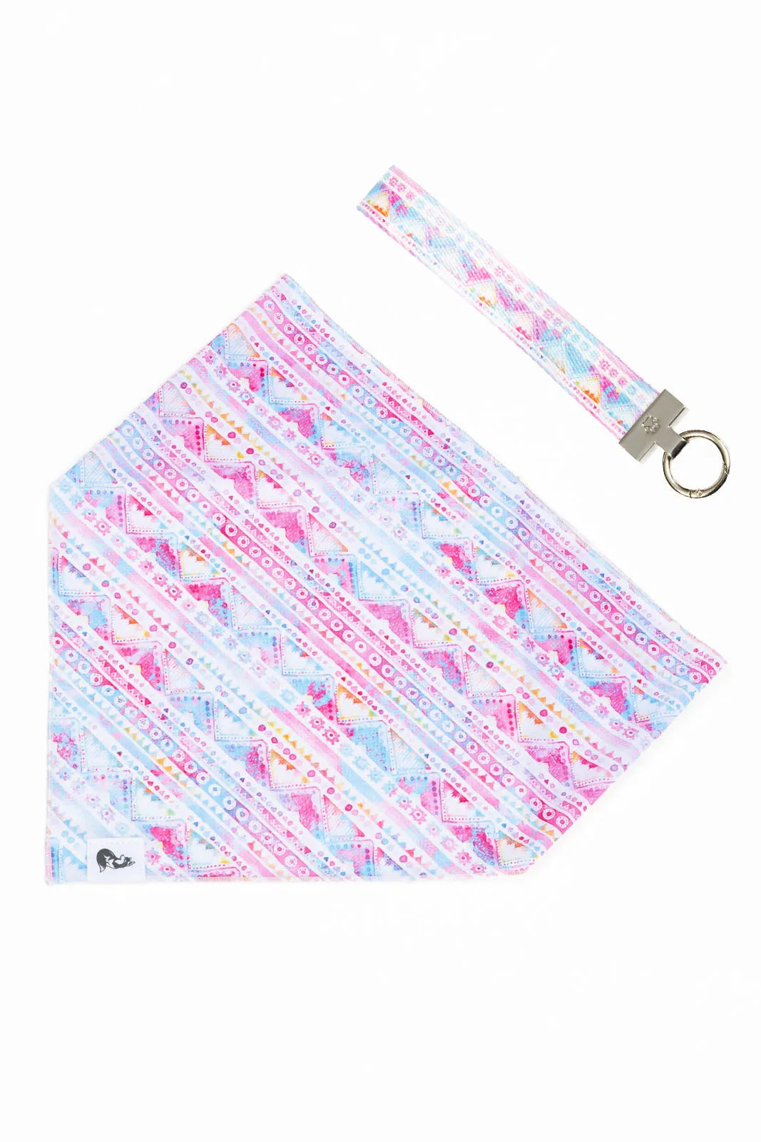 Pink and Blue Tribal Dog Bandana & Matching Keychain - Tampa Home & Garden Store