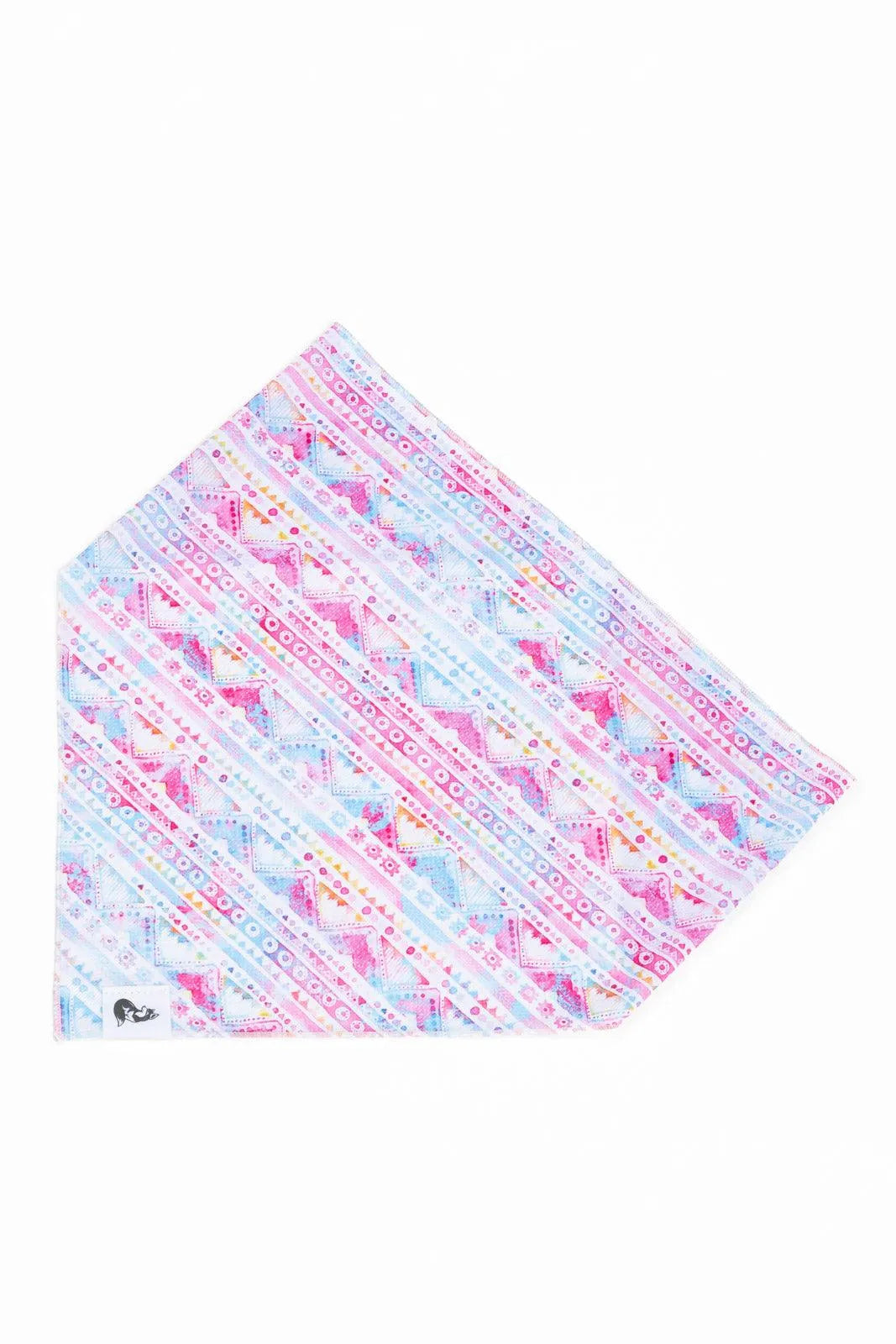Pink and Blue Tribal Dog Bandana & Matching Keychain - Tampa Home & Garden Store
