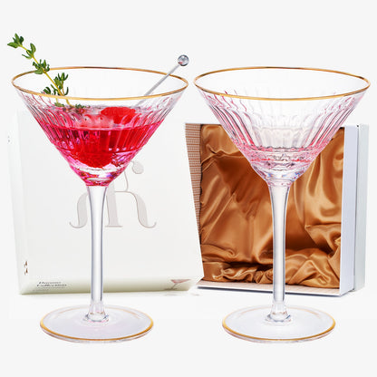Duomo Crystal Martini Glassware Set of Two
