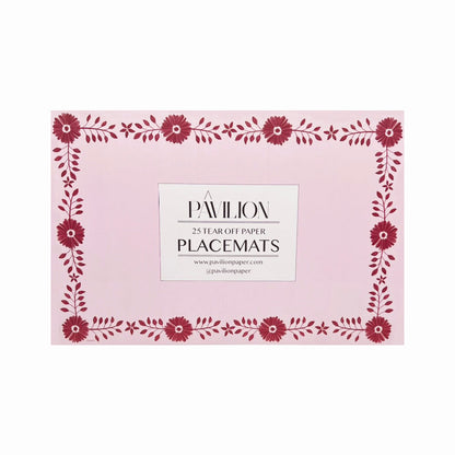 Josephine Daisy Paper Placemat Pad pink with daisy border 25 tear-off sheets Pavilion Paper on Tampa Home & Garden Store