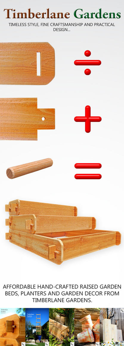 Timberlane Gardens cedar raised garden bed kit 3-tier with planks and connectors on Tampa Home & Garden Store