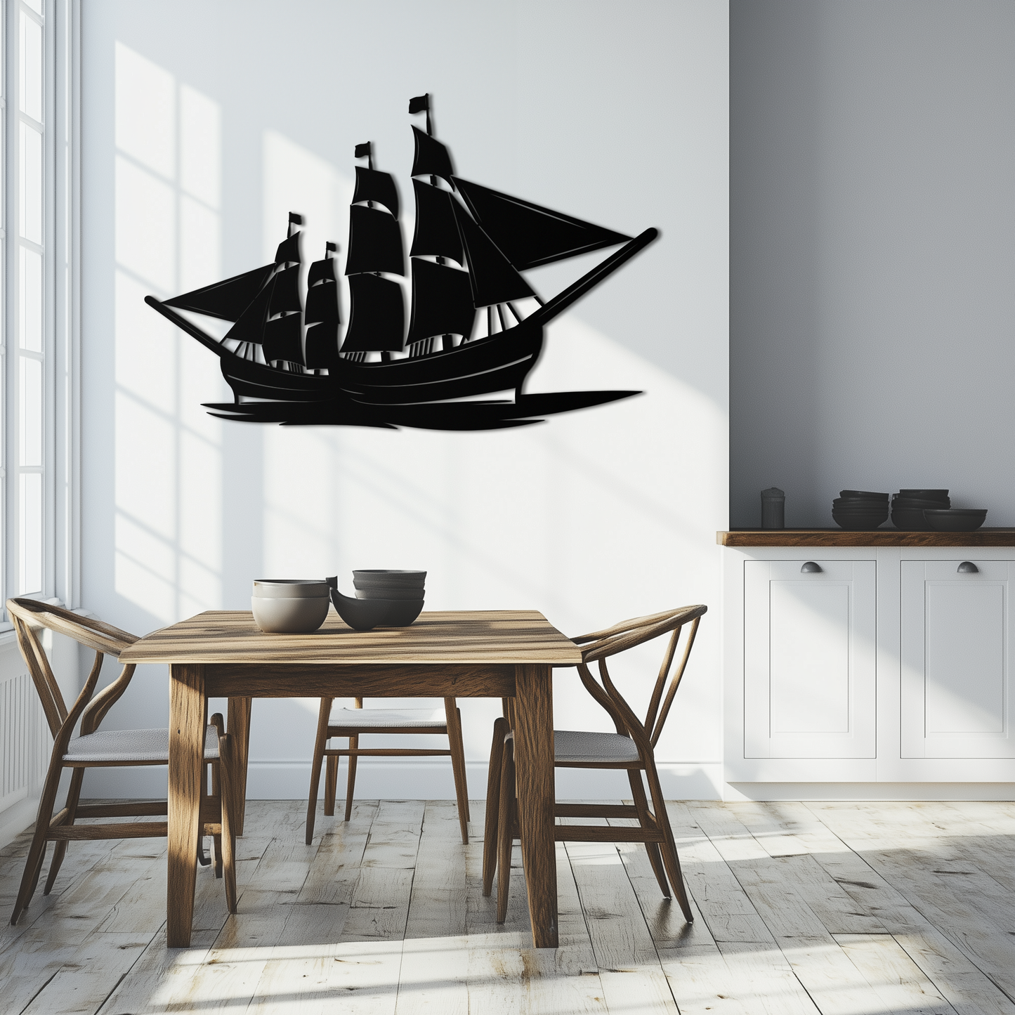 Pirate Ship Metal Wall Art - Nautical Decor for Home & Office- KAF175 - Tampa Home & Garden Store