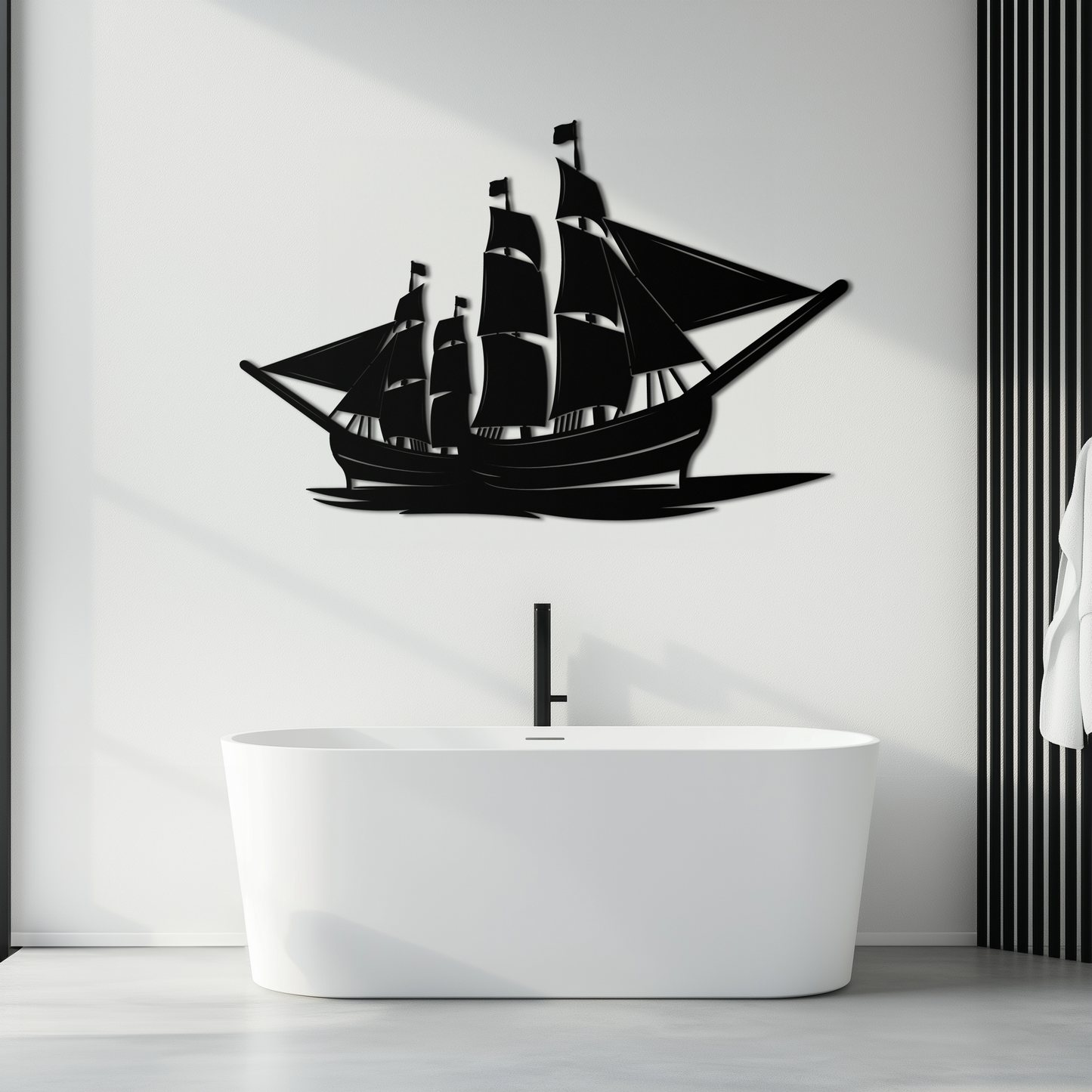 Pirate Ship Metal Wall Art - Nautical Decor for Home & Office- KAF175 - Tampa Home & Garden Store