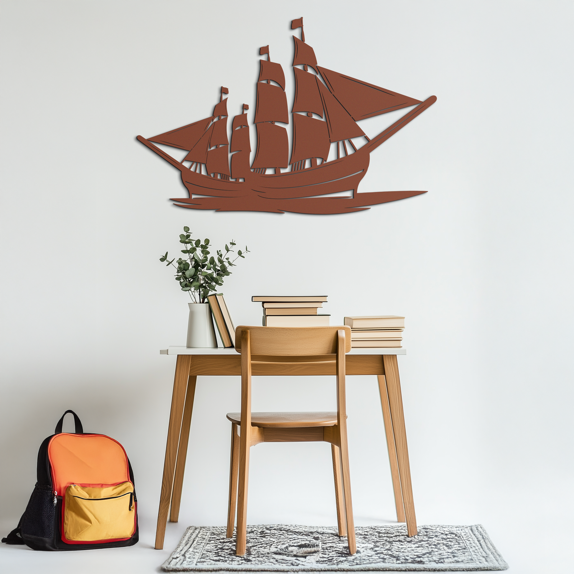 Pirate Ship Metal Wall Art - Nautical Decor for Home & Office- KAF175 - Tampa Home & Garden Store