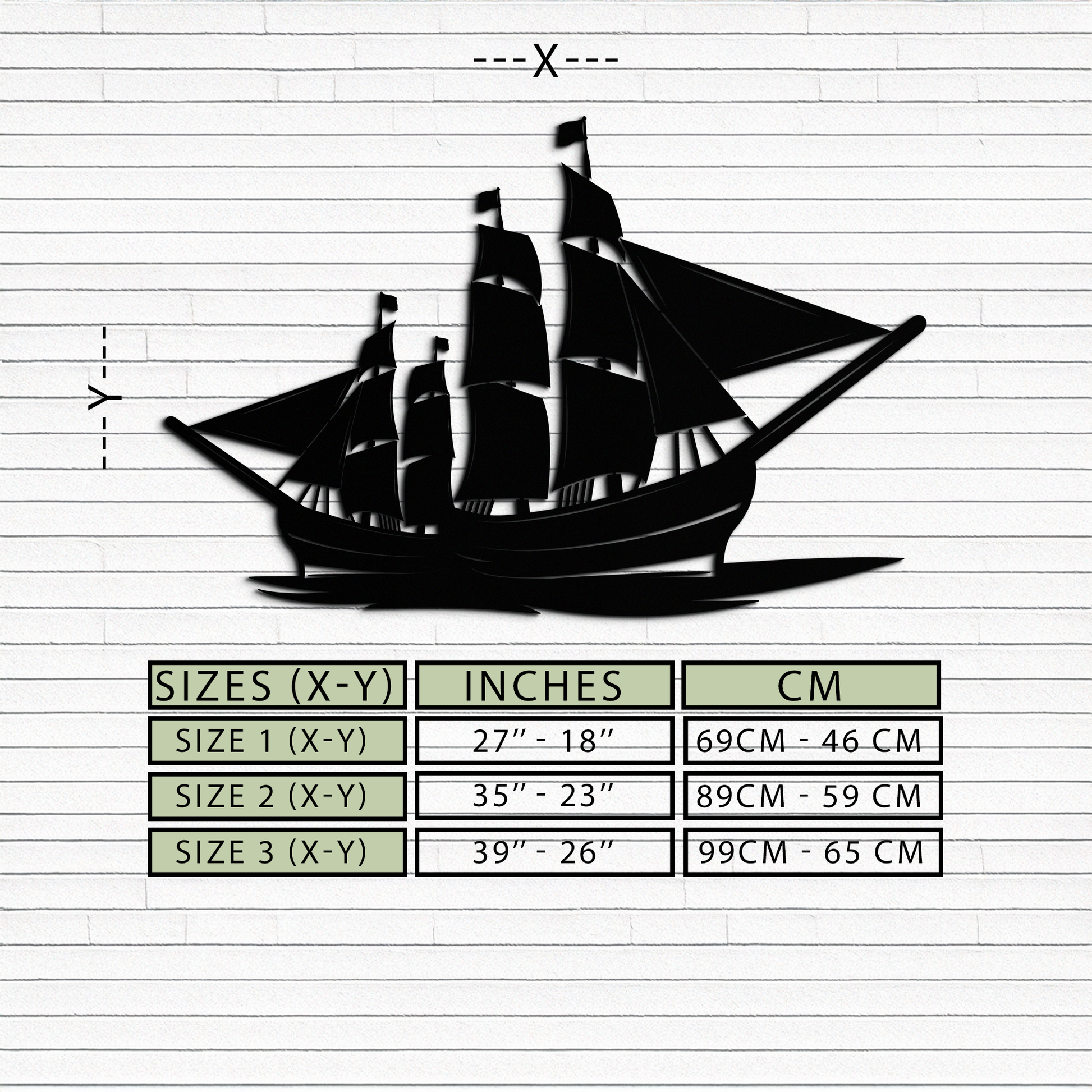 Pirate Ship Metal Wall Art - Nautical Decor for Home & Office- KAF175 - Tampa Home & Garden Store