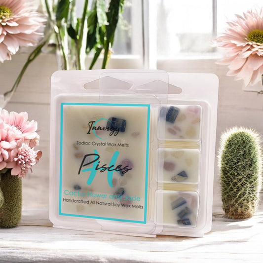 Pisces Zodiac Crystal-Enhanced Premium Coconut-Soy Wax Melts - Tampa Home & Garden Store