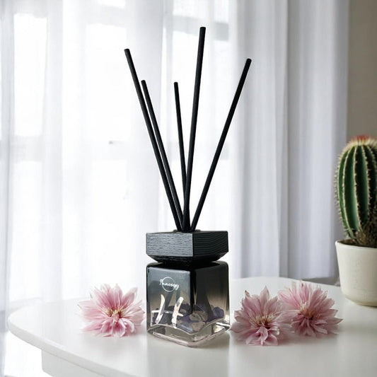 Pisces Zodiac Crystal-Enhanced Reed Oil Diffuser, Cactus Flower & Jade Scent, 100ml - Tampa Home & Garden Store