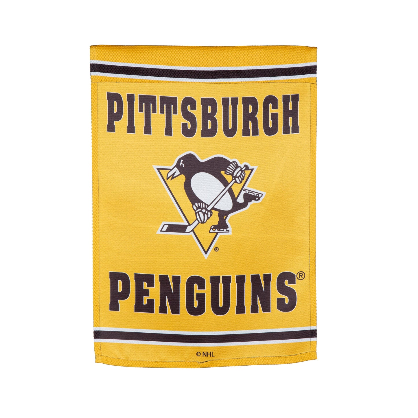 Pittsburgh Penguins Embossed Suede Garden Flag - Tampa Home & Garden Store