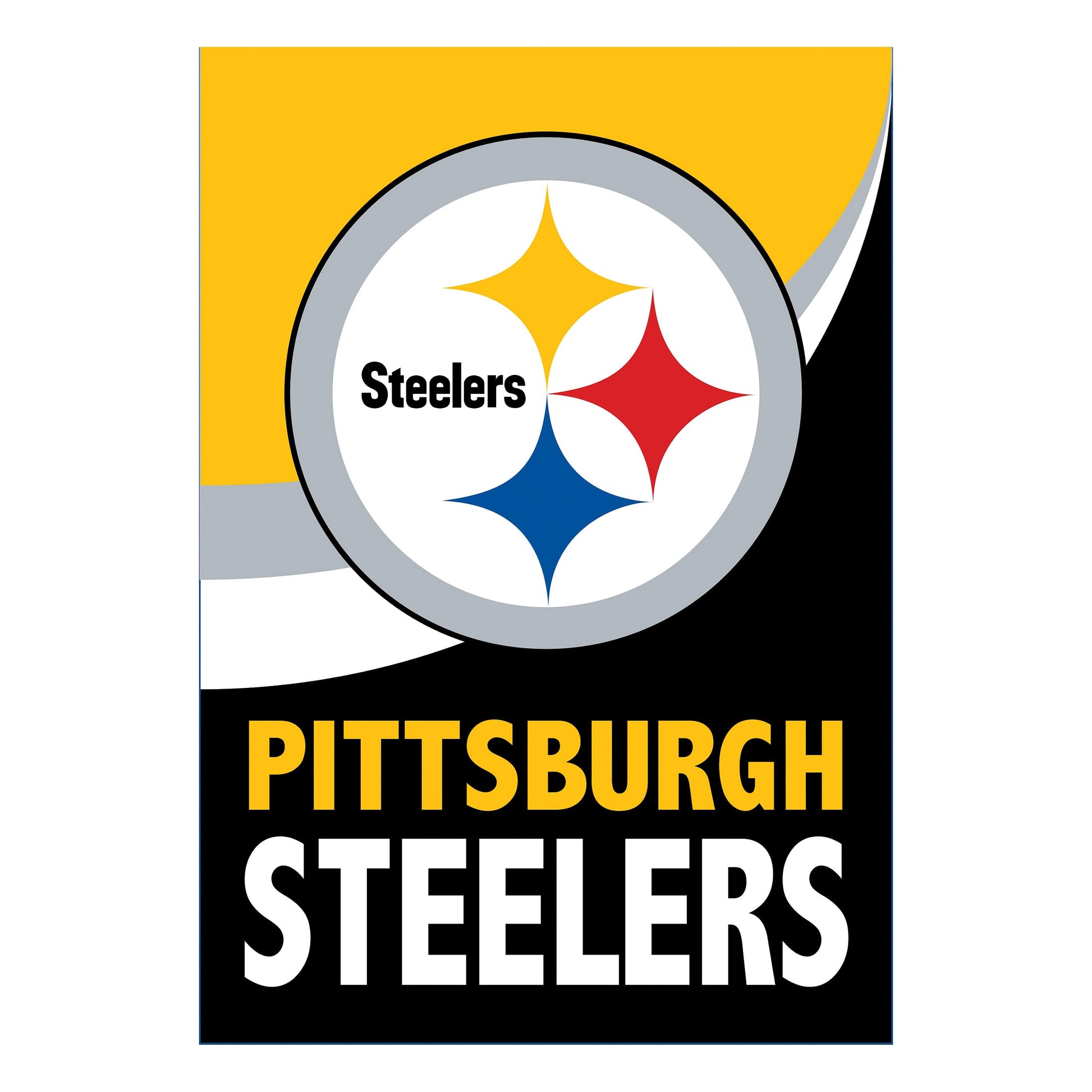 Pittsburgh Steelers Burlap Flag GDN Size - Tampa Home & Garden Store