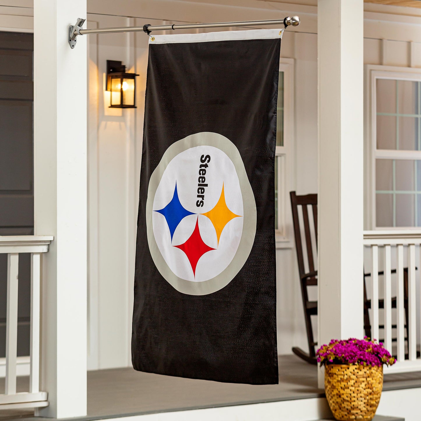 Pittsburgh Steelers Single Sided Estate Flag with 2 Grommets, 3'x5' - Tampa Home & Garden Store