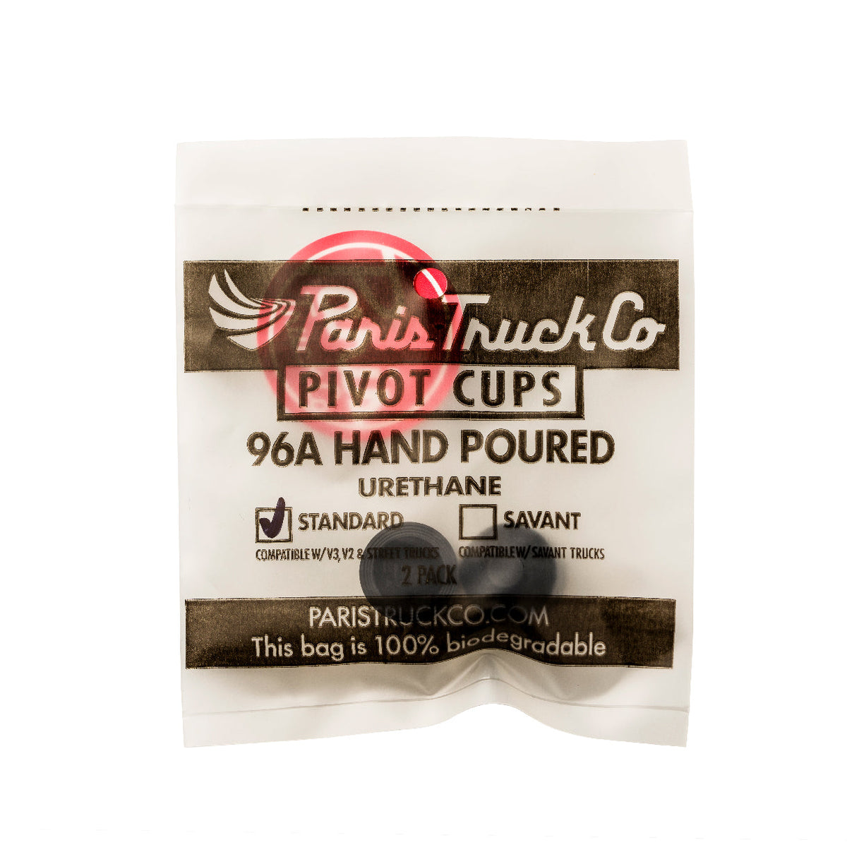 Paris Truck Co pivot cups 2 pack urethane 96A standard on Tampa Home & Garden Store