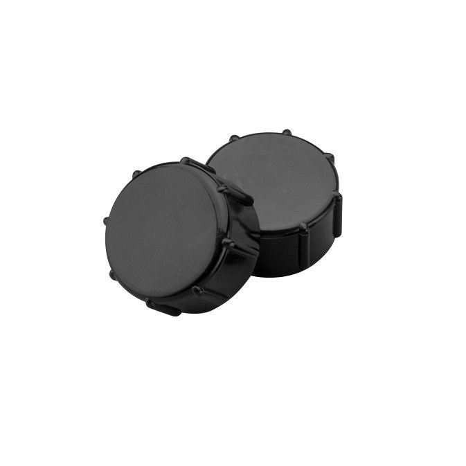 Plastic hose cap 58067 by Orbit Irrigation, black end cap pair on Tampa Home & Garden Store