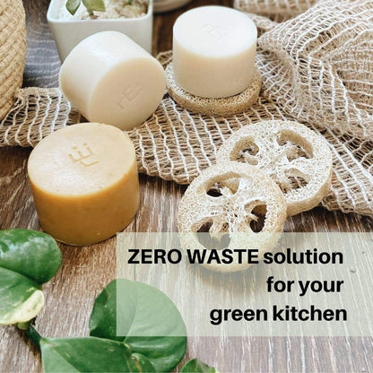 🌿 Plastic-Free Dish Soap with Natural Loofah – Eco-Conscious Cleaning, Elevated - Tampa Home & Garden Store