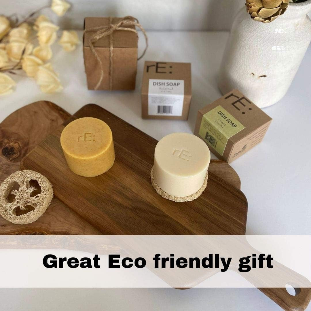 🌿 Plastic-Free Dish Soap with Natural Loofah – Eco-Conscious Cleaning, Elevated - Tampa Home & Garden Store