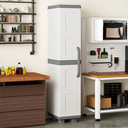 Plastic Kitchen Pantry With 4 Adjustable Shelves