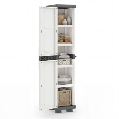 Plastic Kitchen Pantry With 4 Adjustable Shelves
