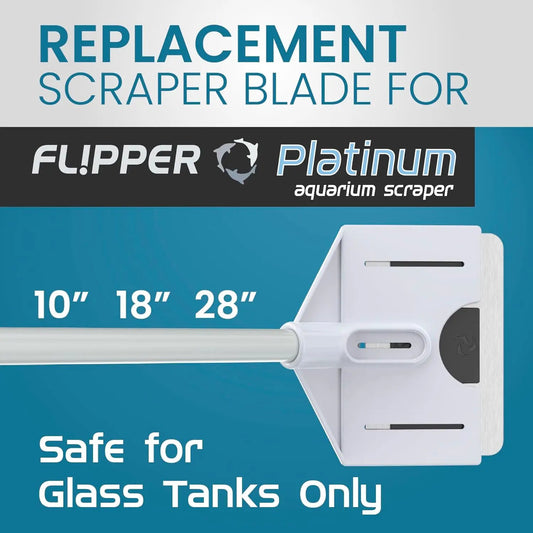 Flipper Platinum replacement scraper blade for aquarium scraper, 10,18,28, safe for glass tanks on Tampa Home & Garden Store