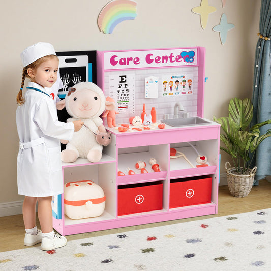 Play Doctor's Office Wood Medical Center Toy Set with Examine Region - Tampa Home & Garden Store
