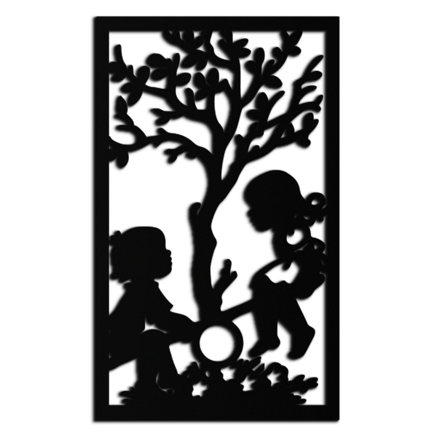 Playful Childhood Metal Wall Art - Nostalgic Minimalist Steel Decor - KAF060 - Tampa Home & Garden Store