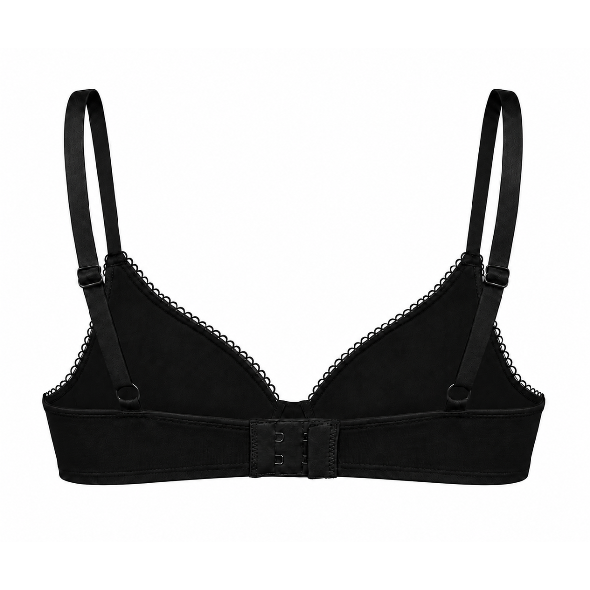 Wireless Plunge Bralette black organic cotton Net Positive with adjustable straps on Tampa Home & Garden Store