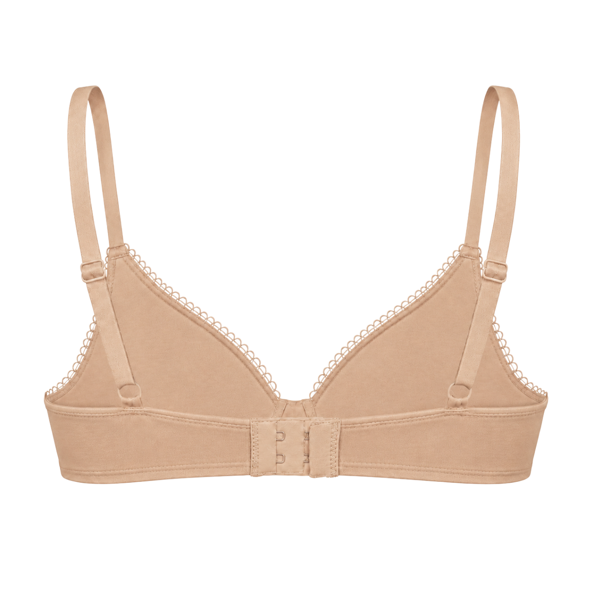 Wireless Plunge Bralette in peach organic cotton on Tampa Home & Garden Store
