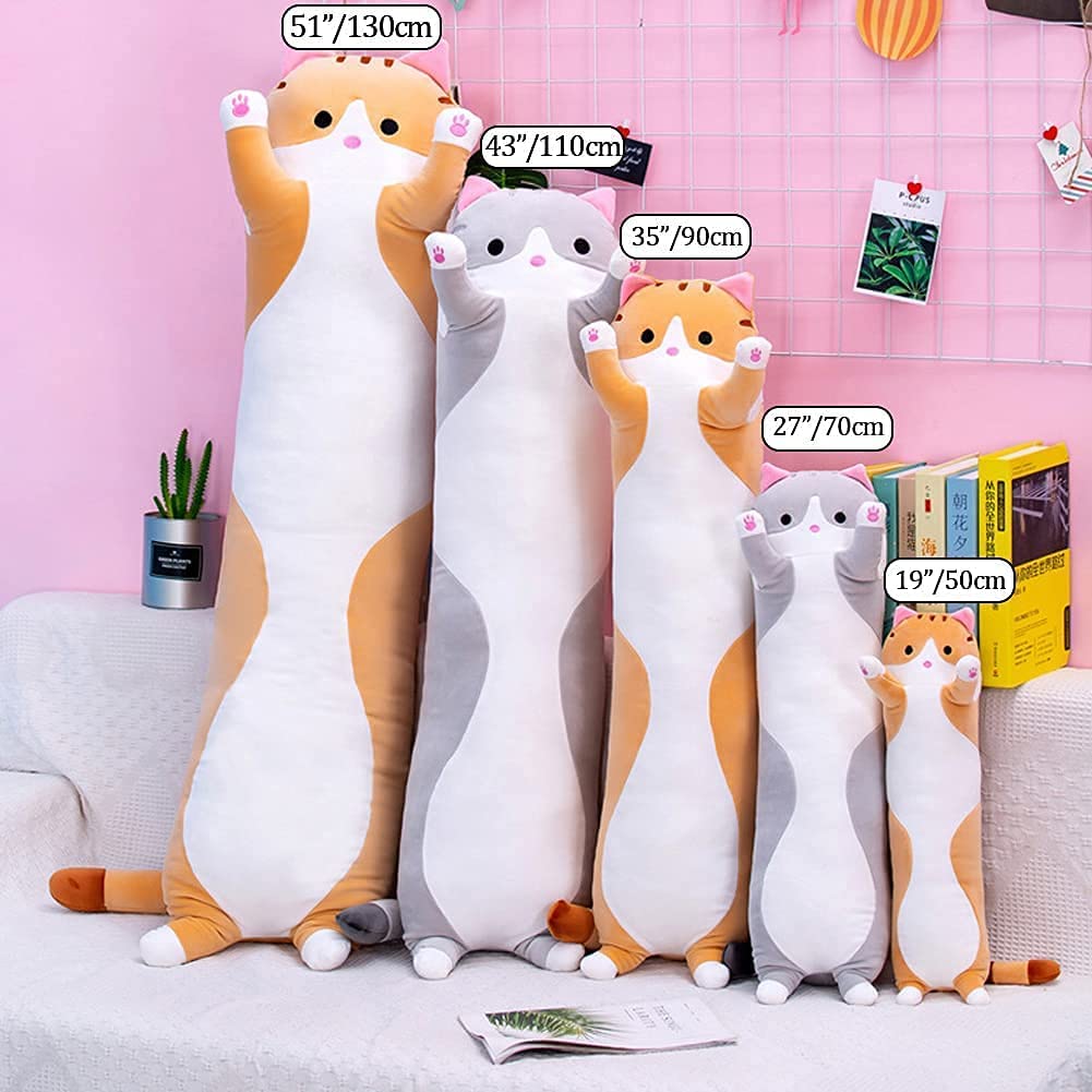 Plush Long Cat Body Pillow - Tampa Home & Garden Store