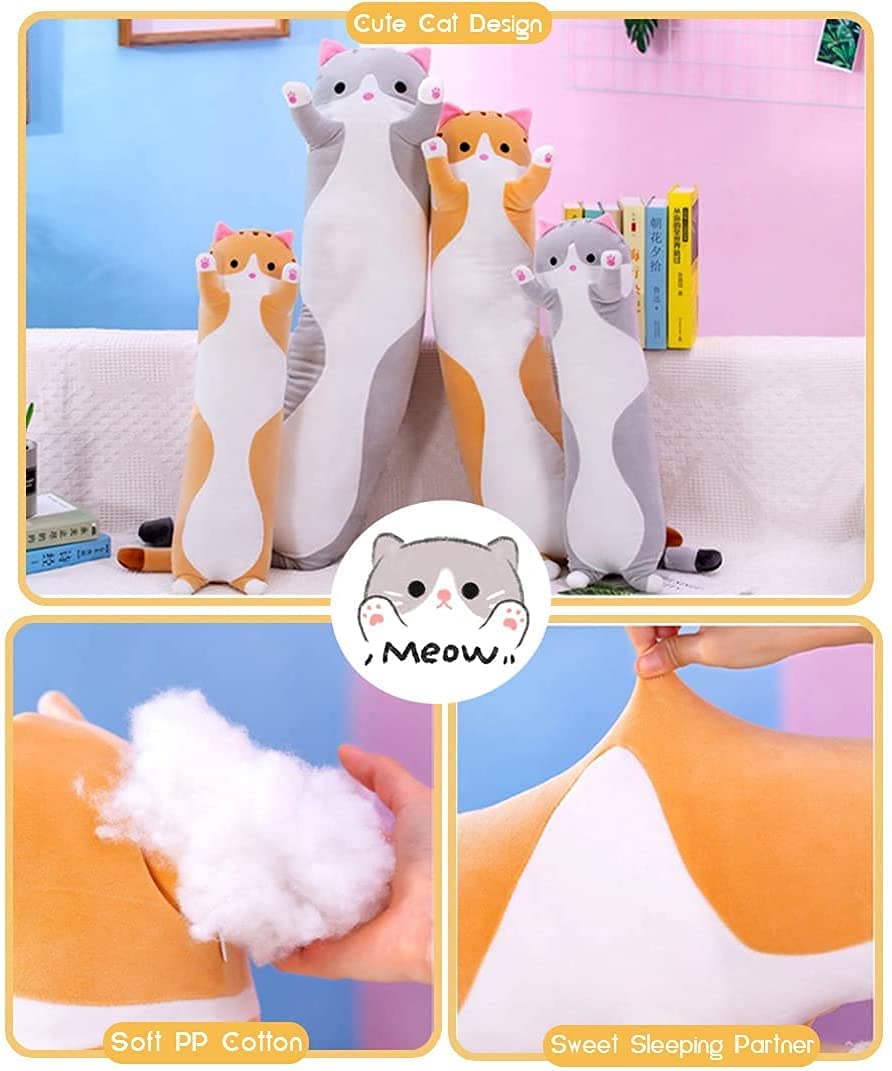 Plush Long Cat Body Pillow - Tampa Home & Garden Store