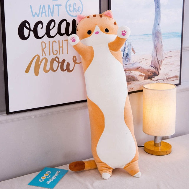 Plush Long Cat Body Pillow - Tampa Home & Garden Store