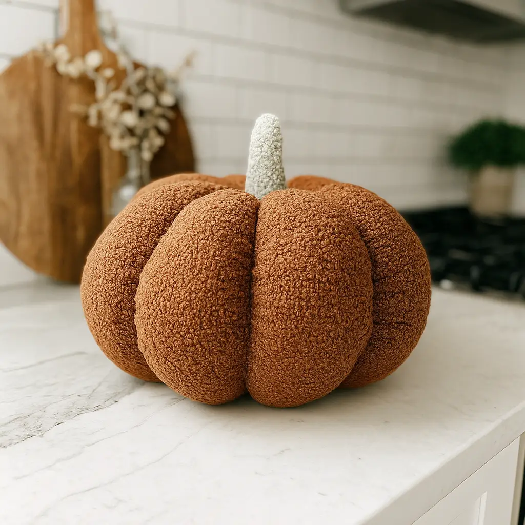 Blair Pumpkin II Plush Pillow for Cozy Decor