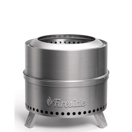 Pluto R19-SS Smokeless Outdoor Fire Pit -  Stainless Steel - Tampa Home & Garden Store