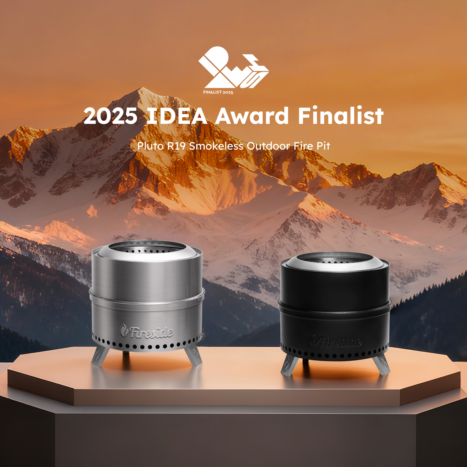 Pluto R19-SS Smokeless Outdoor Fire Pit -  Stainless Steel - Tampa Home & Garden Store