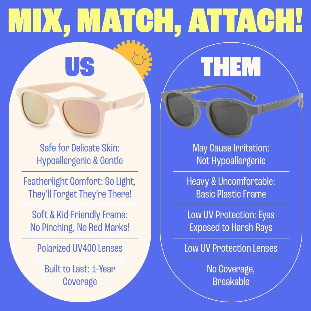 Polarized Toddler Sunglasses Boys & Girls - Unbreakable, for Kids - UV Protection - Tampa Home & Garden Store