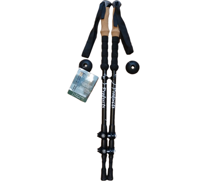 20 percent Carbon Mix Trekking Poles, River Country Gear pair, black with tan grips, adjustable on Tampa Home & Garden Store