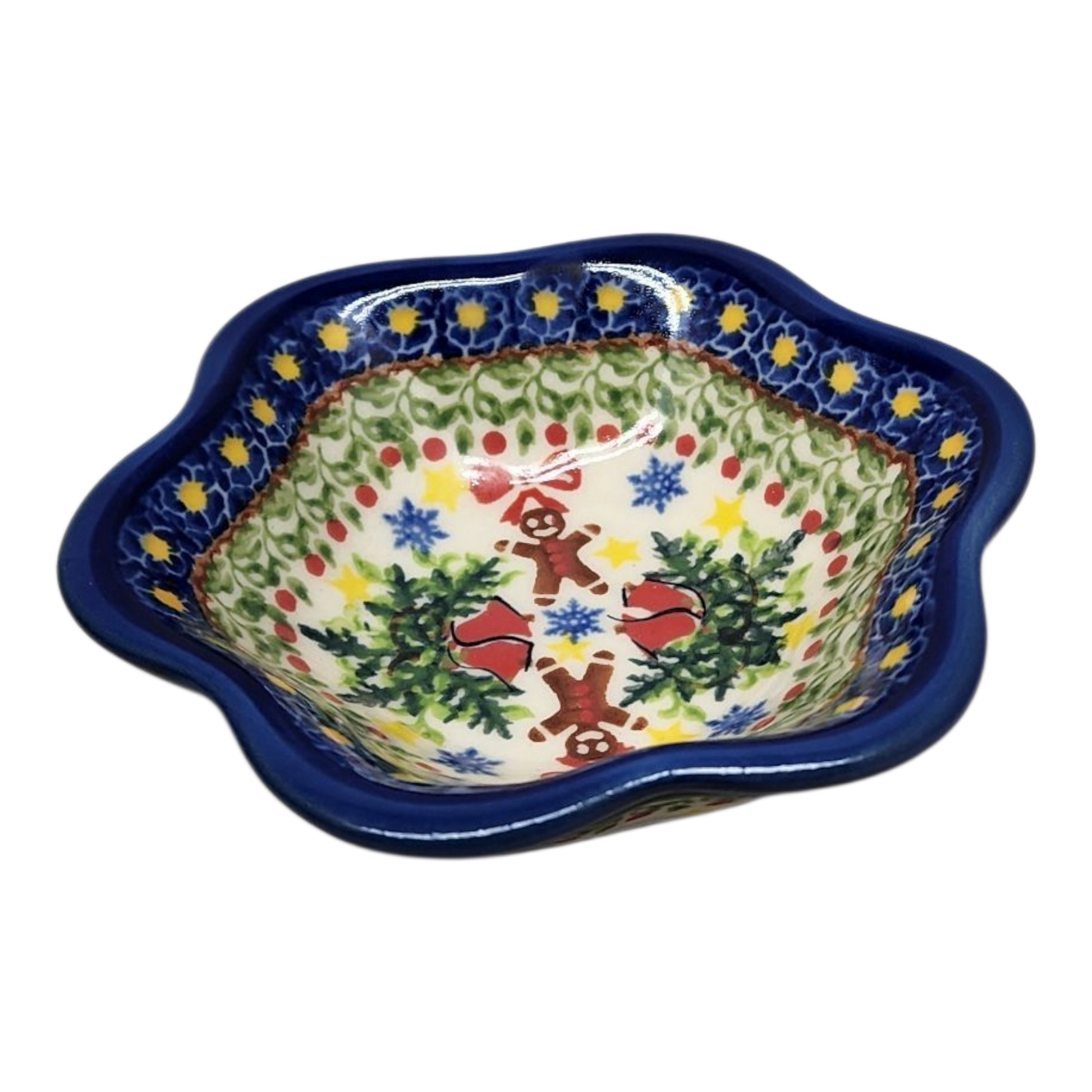 Polish Pottery Ruffled Bowl - Polish Pottery - Gingerbread Delight - Tampa Home & Garden Store