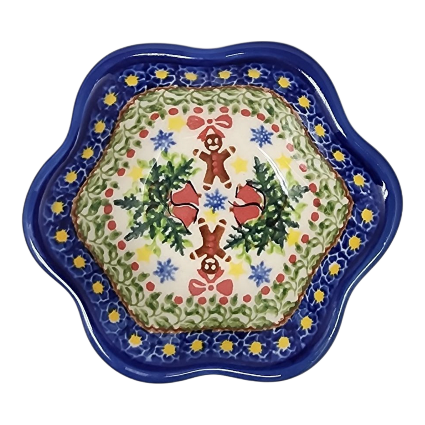 Polish Pottery Ruffled Bowl - Polish Pottery - Gingerbread Delight - Tampa Home & Garden Store