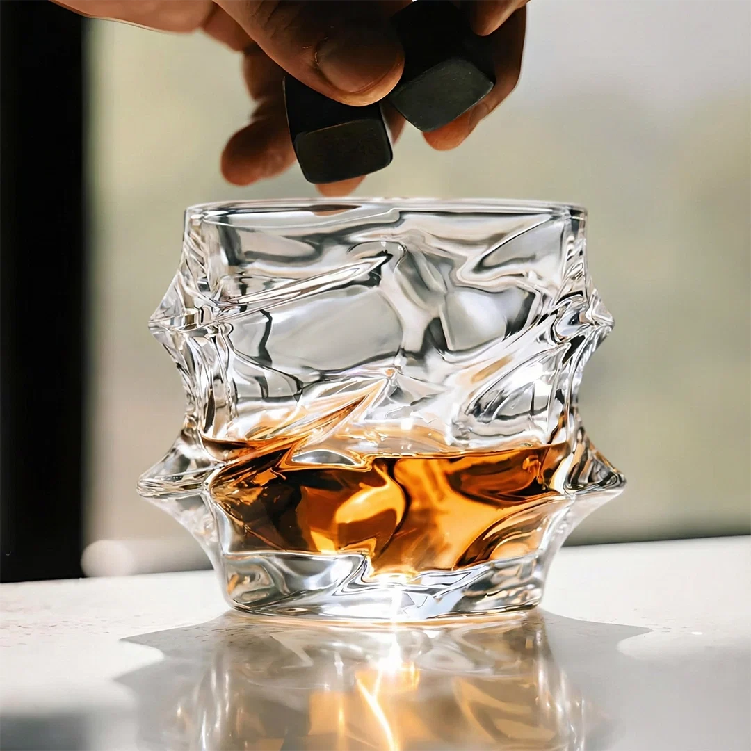Handcrafted Storm and the Crystal Whisky Glass