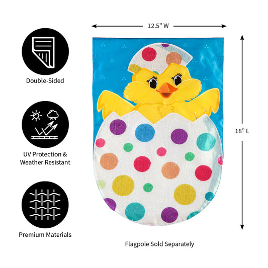 Polka-Dot Easter Egg Garden Applique Flag - Tampa Home & Garden Store