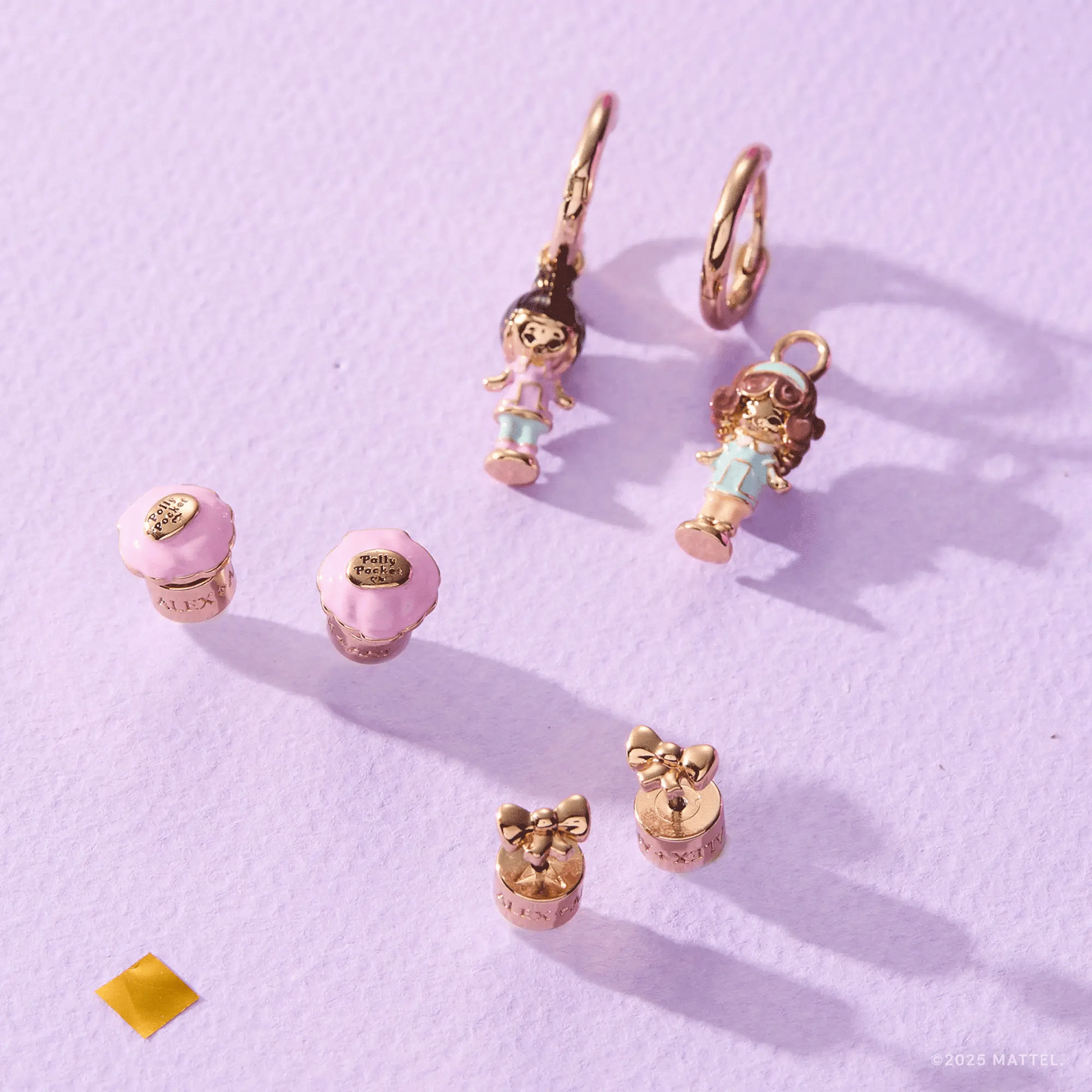 Polly Pocket earrings set of 3 with pastel charms by Alex and Ani on Tampa Home & Garden Store