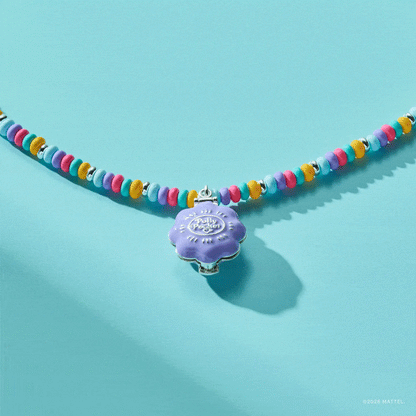 Polly Pocket Pool Party Beaded Locket Necklace