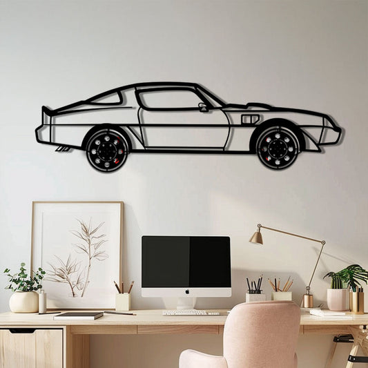 Pontiac Trans Am Metal Car Wall Art with Rotating Wheels - Classic American Muscle Silhouette - Interactive Firebird Wall Decor - KAFMEKA154 - Tampa Home & Garden Store